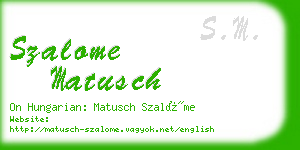 szalome matusch business card